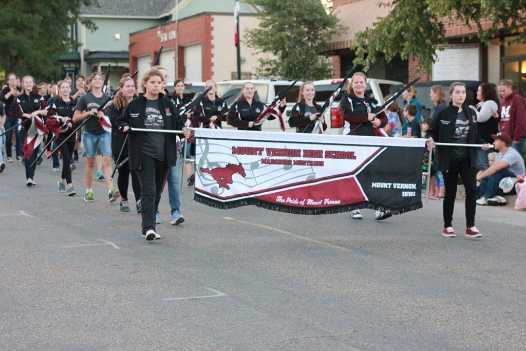 The marching band performs in the parade Sept. 30. Photo by Paige Zaruba.