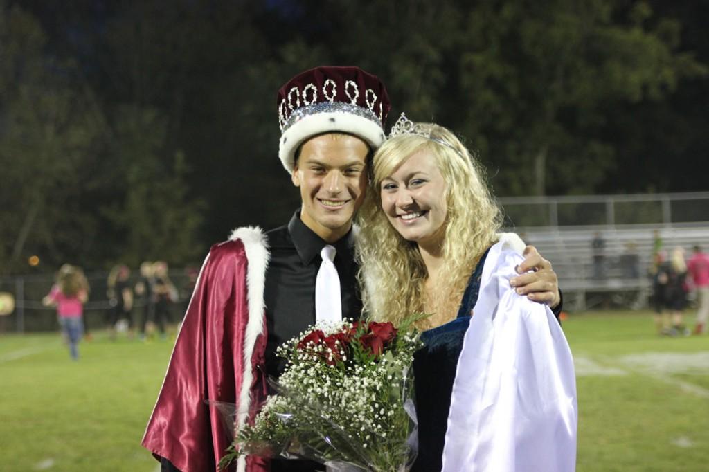 Tanner Mote and Paulie Massey were crowned 2102 homecoming king and queen on Sept. 20. Photo by Gabby Kolker.