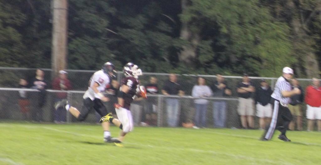 Mickey Hines ran 75-yards on a punt return for a touchdown. Photo/ Maggie Rechkemmer