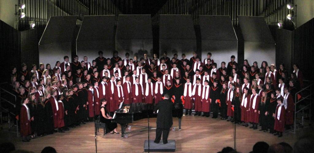 The Mount Vernon Choir performs with Solon and Cornell College Oct. 20, 2014.