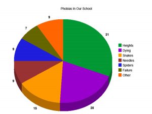 Phobias of Mount Vernon High School students based on a survey of 55 students in October.