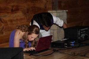 Students DJ at last year's prom with equipment purchased by the student council. 