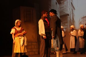 Ten years later, Jean Valjean runs into the Thenardiers and they are struggling to get a living. Thenardier accuses Valjean of taking their little girl away, though they never really cared for Cosette.