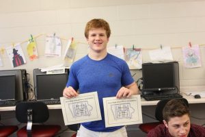 Bryce Cox placed both 1st and 3rd in the IHSPA Class A category Illustration or Art Art. See his artwork  here: https://themustangmoon.com/?p=5366 