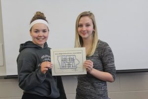 Maggie Rechkemmer and Bailey Priborsky placed 2nd in IHSPA Multimedia Sports Story. See it here: https://themustangmoon.com/?p=4836 