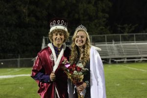 Aaron Barnhart and Wynne Vandersall were crowned homecoming king and queen. Photo by Jessie Brokel.