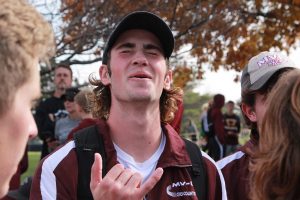 Zach Krogmann celebrates the win. Photo by Ben McGuire.