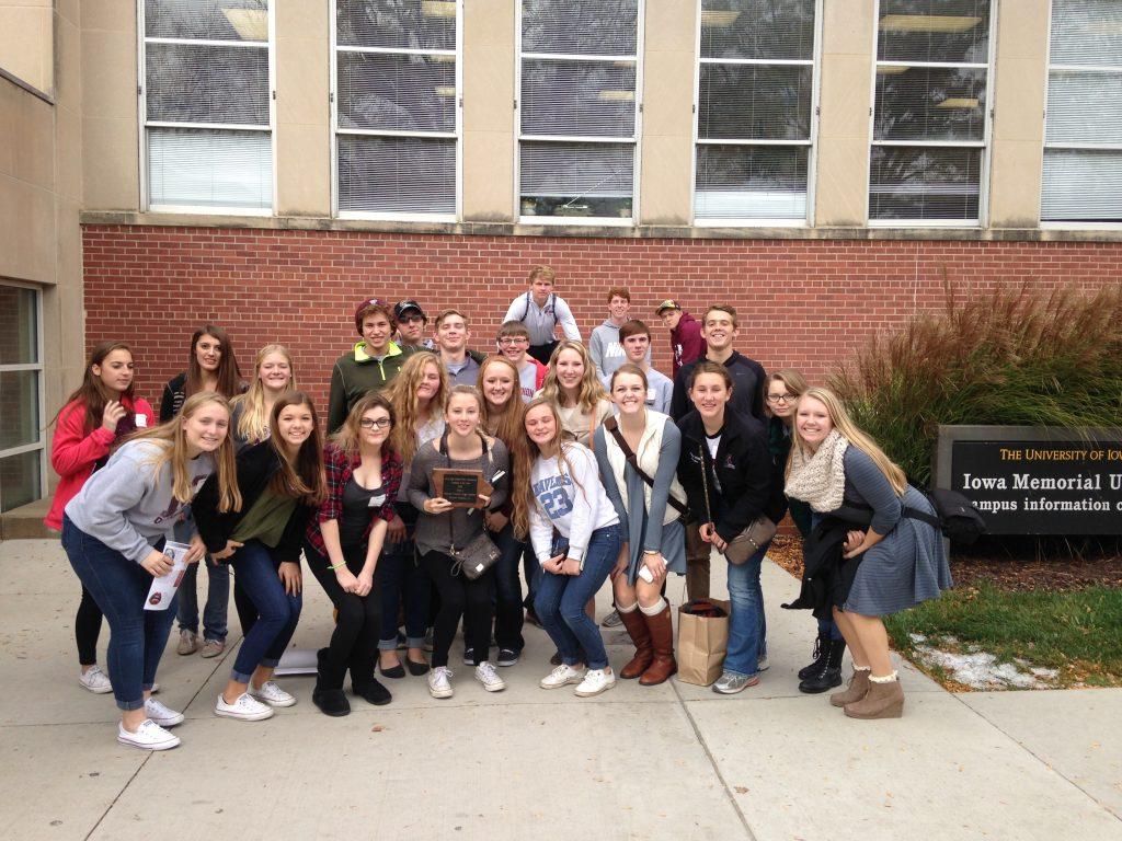 Twenty four journalism students attend the IHSPA Fall Conference in Iowa City Oct. 27.