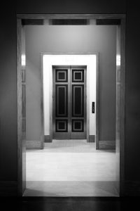 An elevator inside of the Nelson museum. Photo by Ethan Wenz.