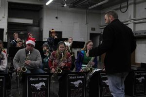 Mr. Webber instructs the jazz band on Magical Night, Dec 1. Photo by Lexi Flockhart 