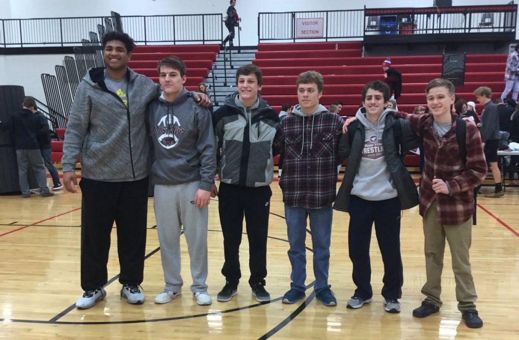 Congratulations to our wrestlers who will be competing individually at state: Tristan Wirfs, Sam Moore, Paul Ryan, Justin Light, Ryan Clark, and Jack Streicher! Photo from @MV_Wrestling on Twitter: