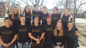 The Science Olympiad team waits for results at Truman State Feb. 18. The team won the competition. Photo by Alaina Appley.