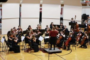The high school orchestra performs their winter concert. Photo by Lauren Kephart.