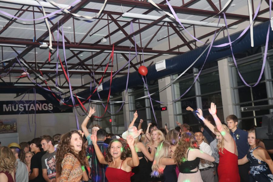 As the base dropped, everyone jumps into the homecoming dance on Sept. 28. 
