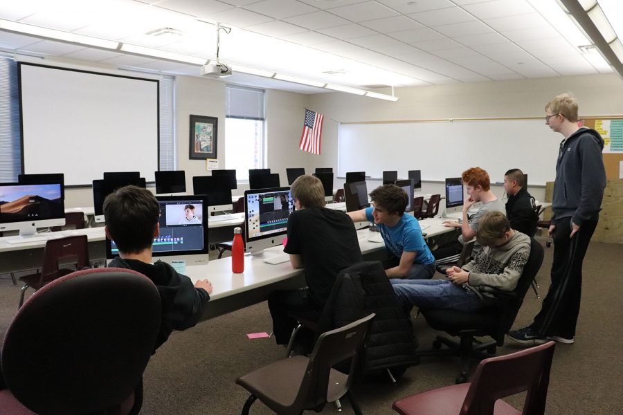 Documentaries and podcasts class works on their projects Jan.13.