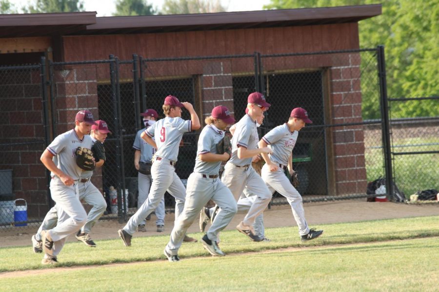 The Mustangs head to the outfield June 18 to face Clear Creek Amana. The Mustangs split the games, winning the first 7-5, and losing the second 2-1.