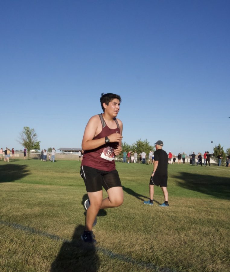 PICKING UP THE PACE
Cross Country runner Matthew Tijerina runs faster with only a mile left at the Regina meet