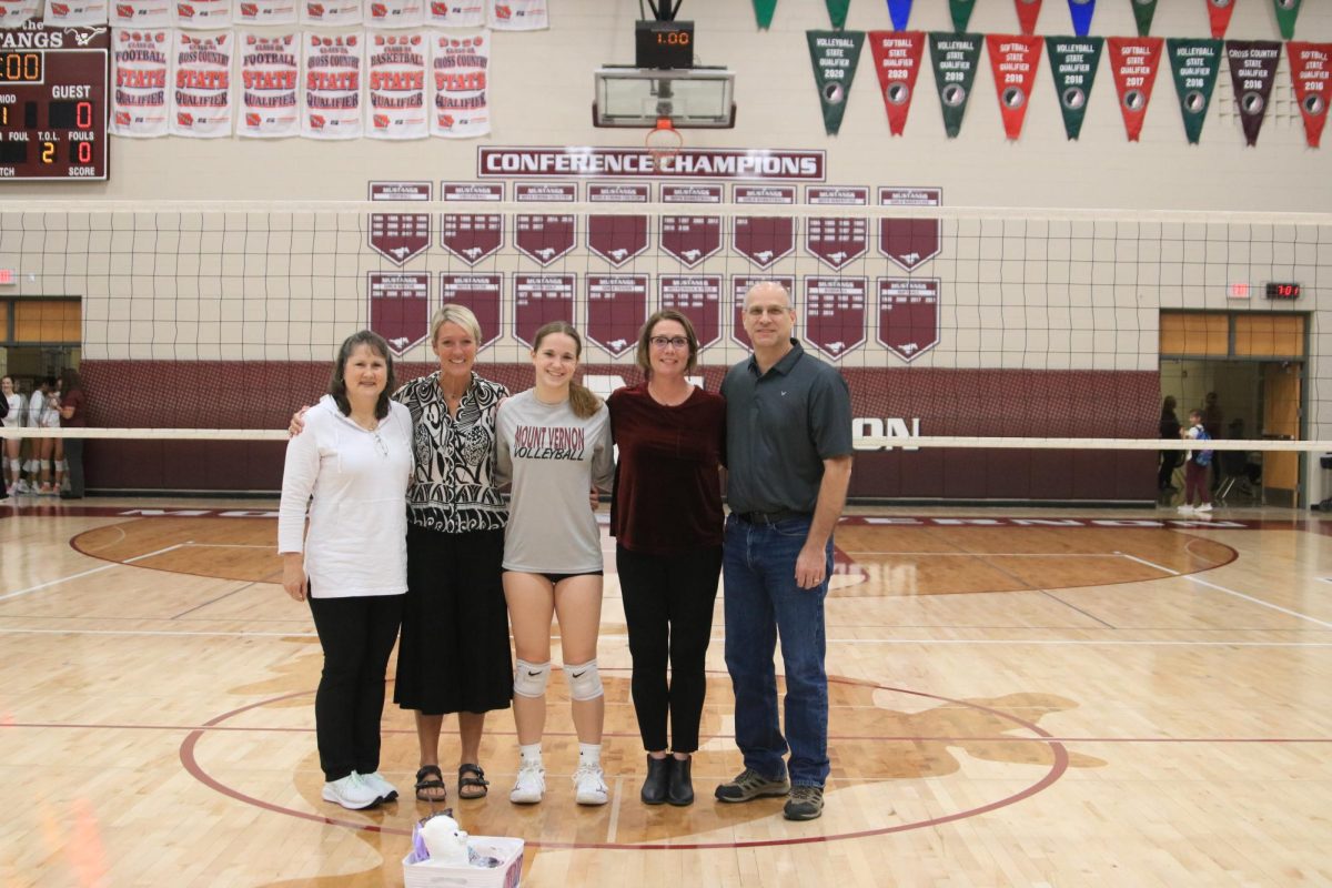 Jordan Bleile on senior night.