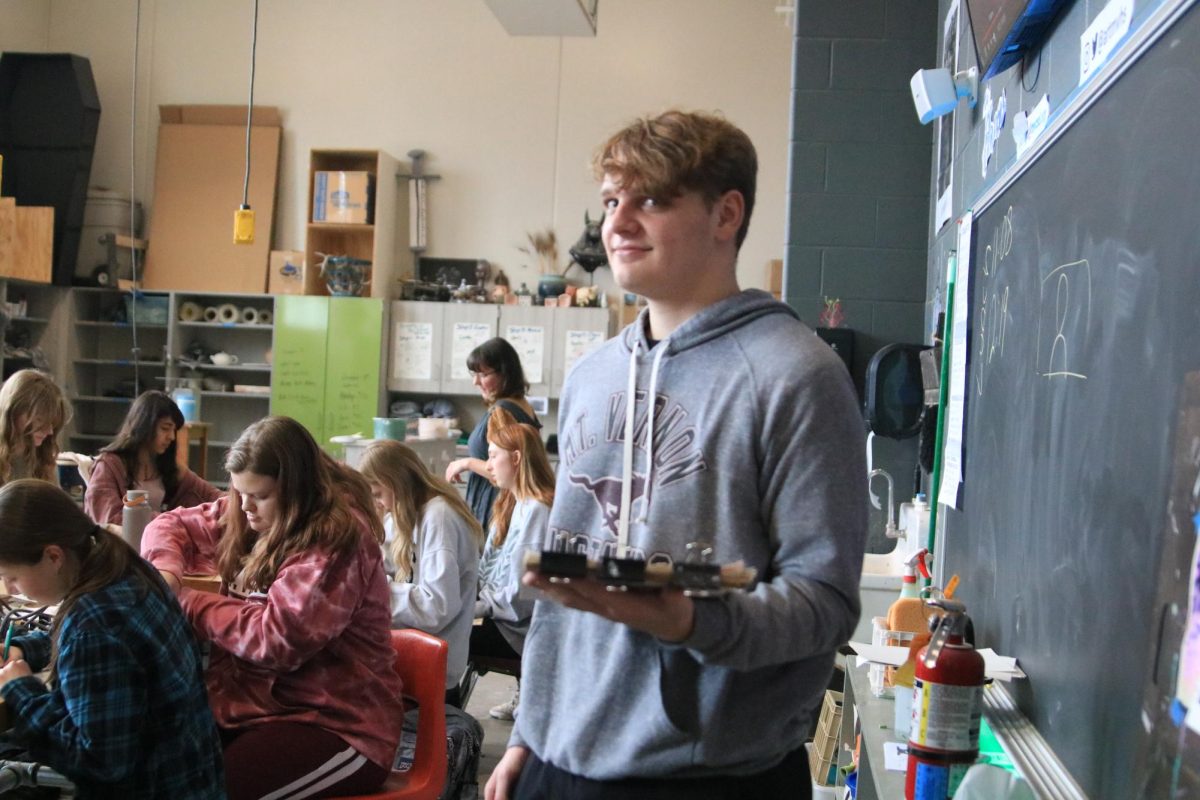 Sophomore Owen Francis poses for the camera in the Collaborative Design J-term Jan. 3. 