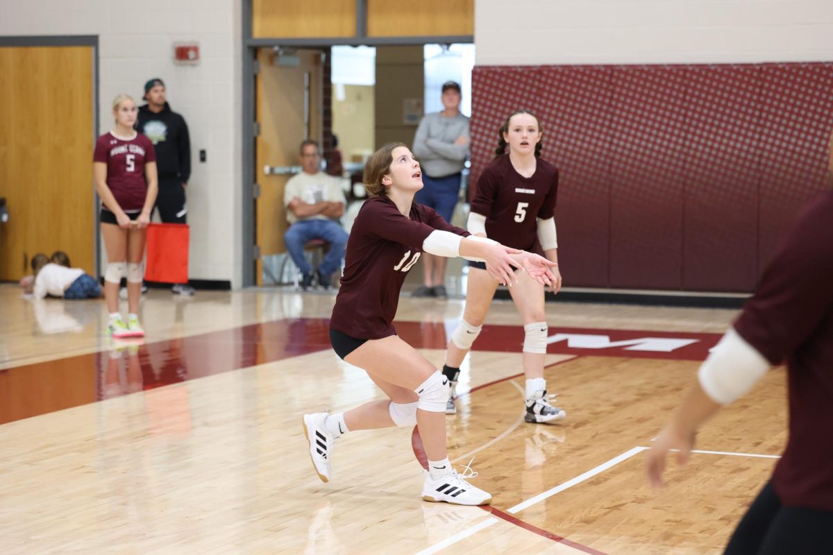   Freshman Cordella Martin (10) goes to pass the ball to her other teammates on Sept. 24th.