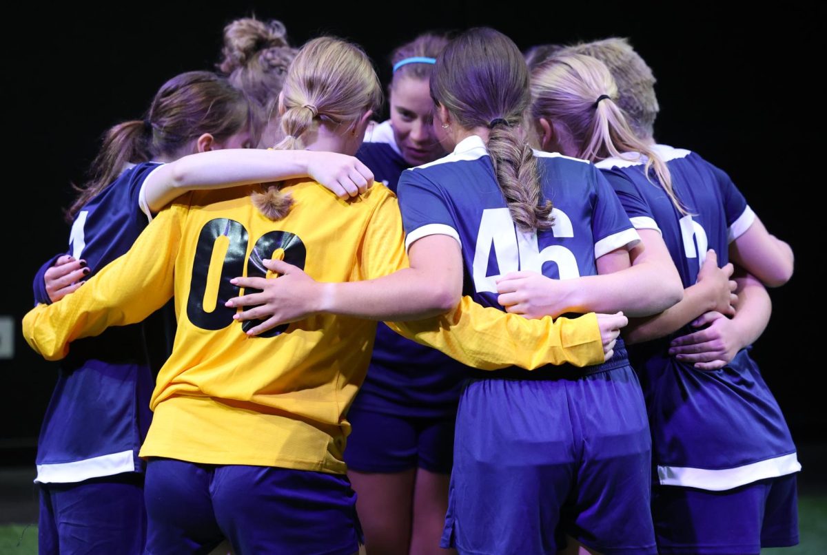 The Wolves come together for one last huddle and chant. The play will be performed on Sept. 7 at 7 p.m. and Sept. 8 at 2 p.m. Tickets cost $10.