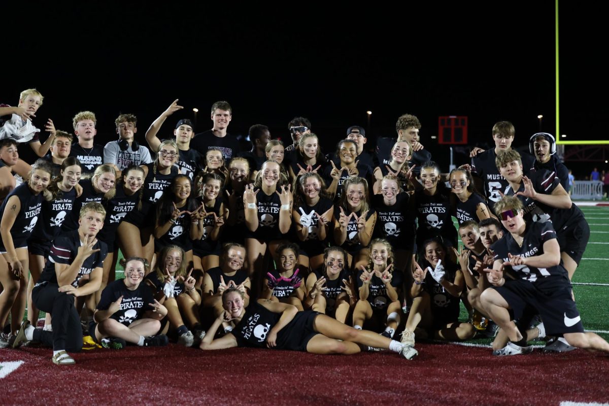 The Pirates, the junior freshman team, pose for a team photo Sept.26. The Pirates beat the Mermaids 21-12. 