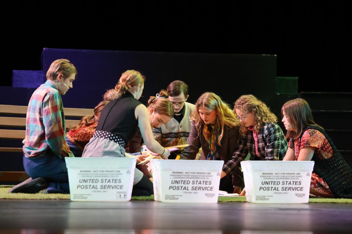 The cast of 26 Pebbles sorts mail from around the world. Performances will be on Saturday the 9th at 7pm and Sunday the 10th at 2pm. Tickets are "choose your own price" and all money will go to the Sandy Hook Promise Foundation. 