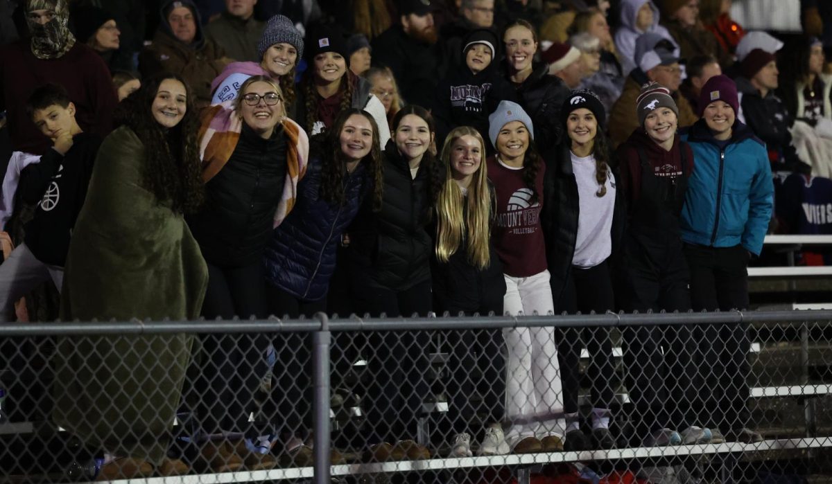 MVHS students pose during the Algona game. 