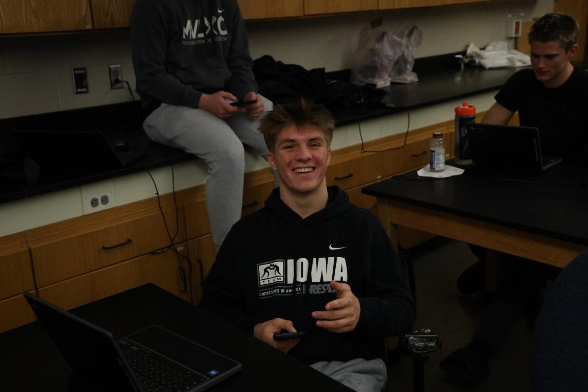 Junior Jase Jaspers smiles at the camera during Digging into Finance J-Term.