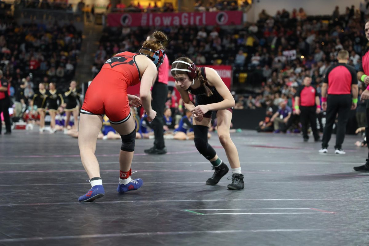 Freshman Kate Martin (105) wrestles Feb. 7.