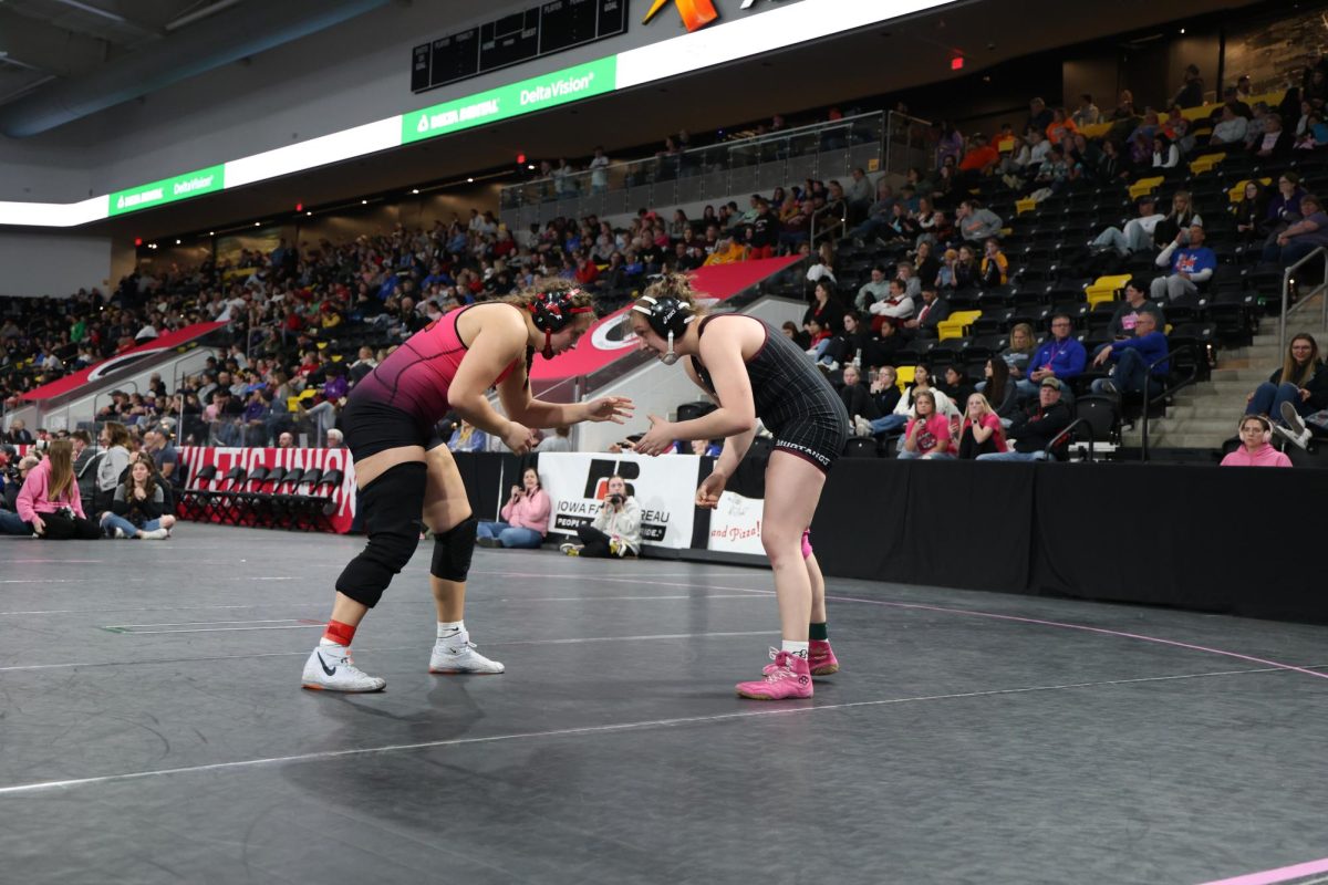 Junior Gracie Pinckney (170) wrestles Feb. 7.