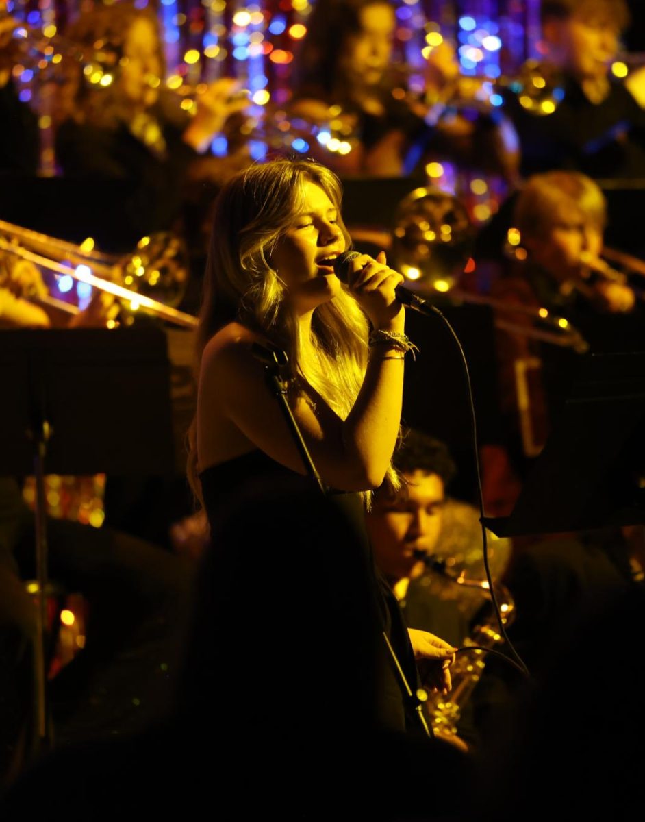 Junior Norah Weber performs her solo in "From the Start" on Apr. 14. during the Java Jazz concert. 