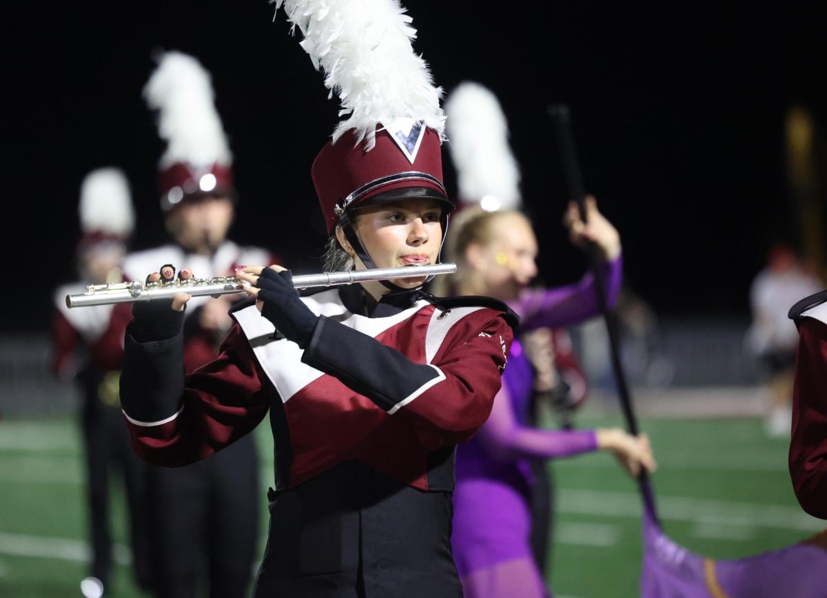 Senior Norah Weber plays with the band on Sept. 19. 