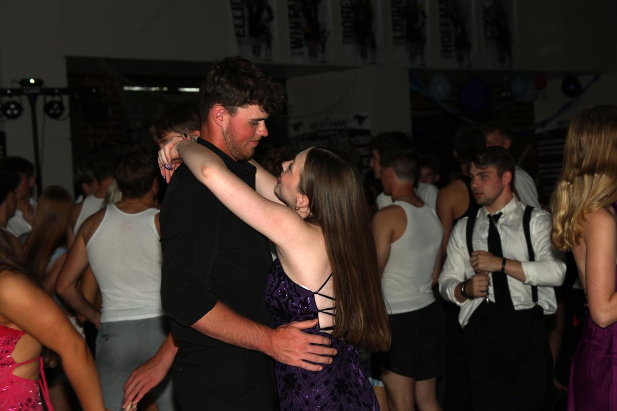 Eric Lamb (MVHS '25) and Senior Malena Koehn dance with each other at the Homecoming Dance Oct. 4.