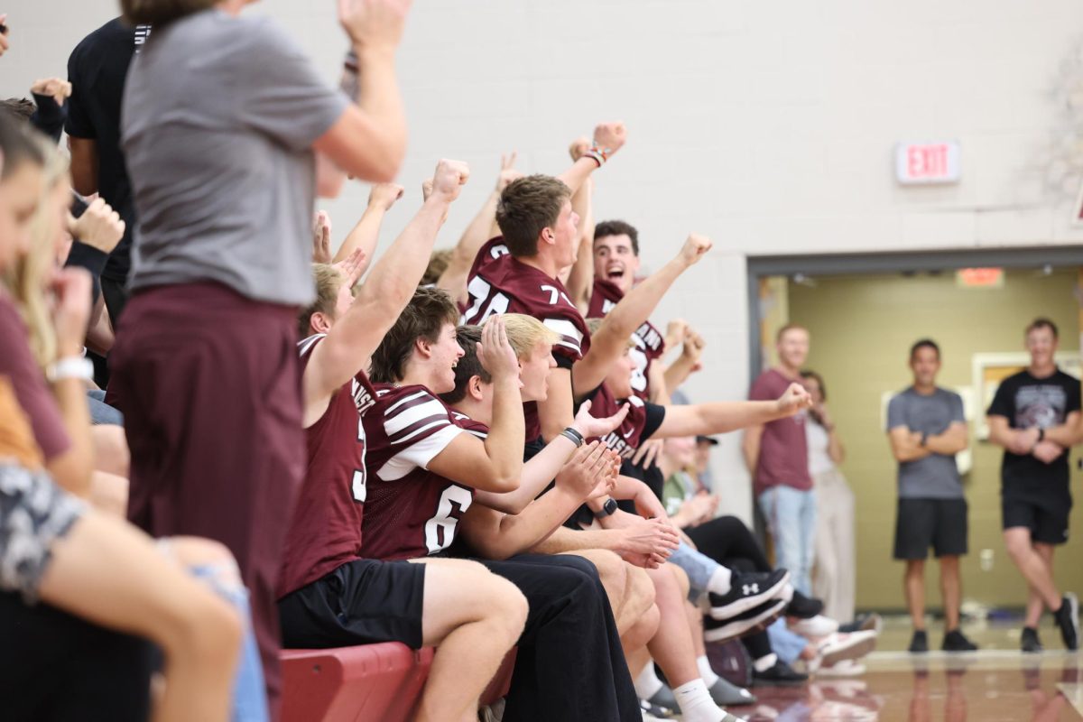 Students cheer for Spanish teacher Erica Nichols