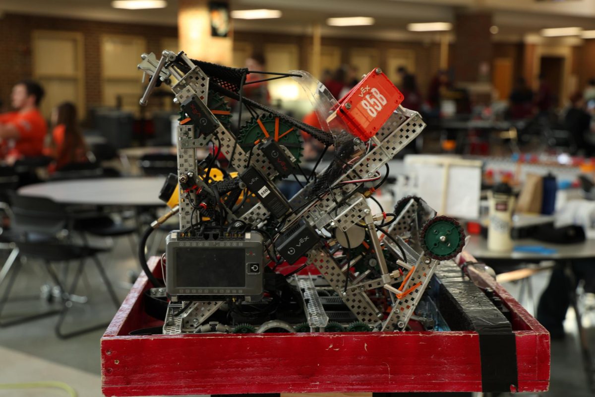 Team 85B's Robot, constructed by Nate Poduska and Matthew Bradbury.