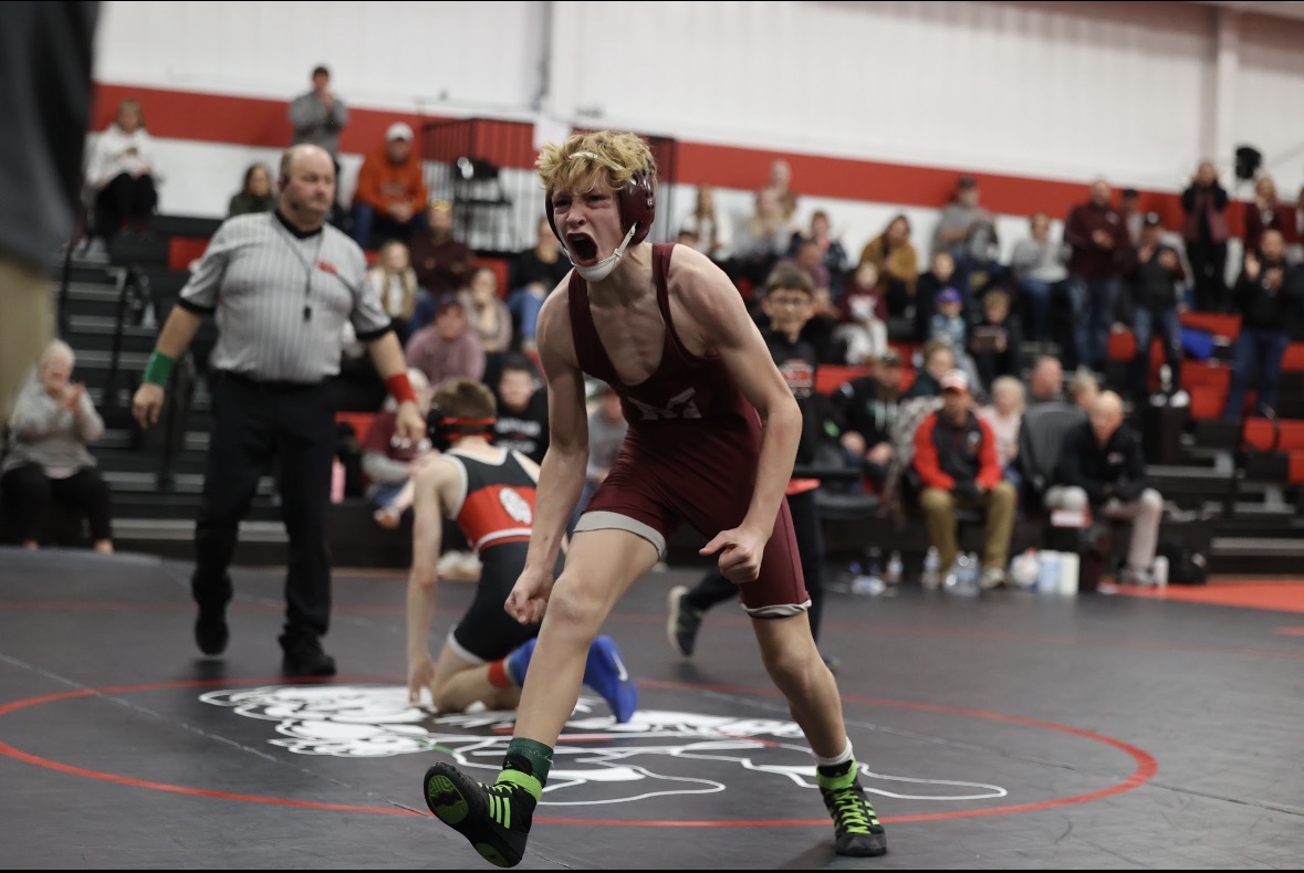 Matthew Goodlove , wrestling at Lisbon 