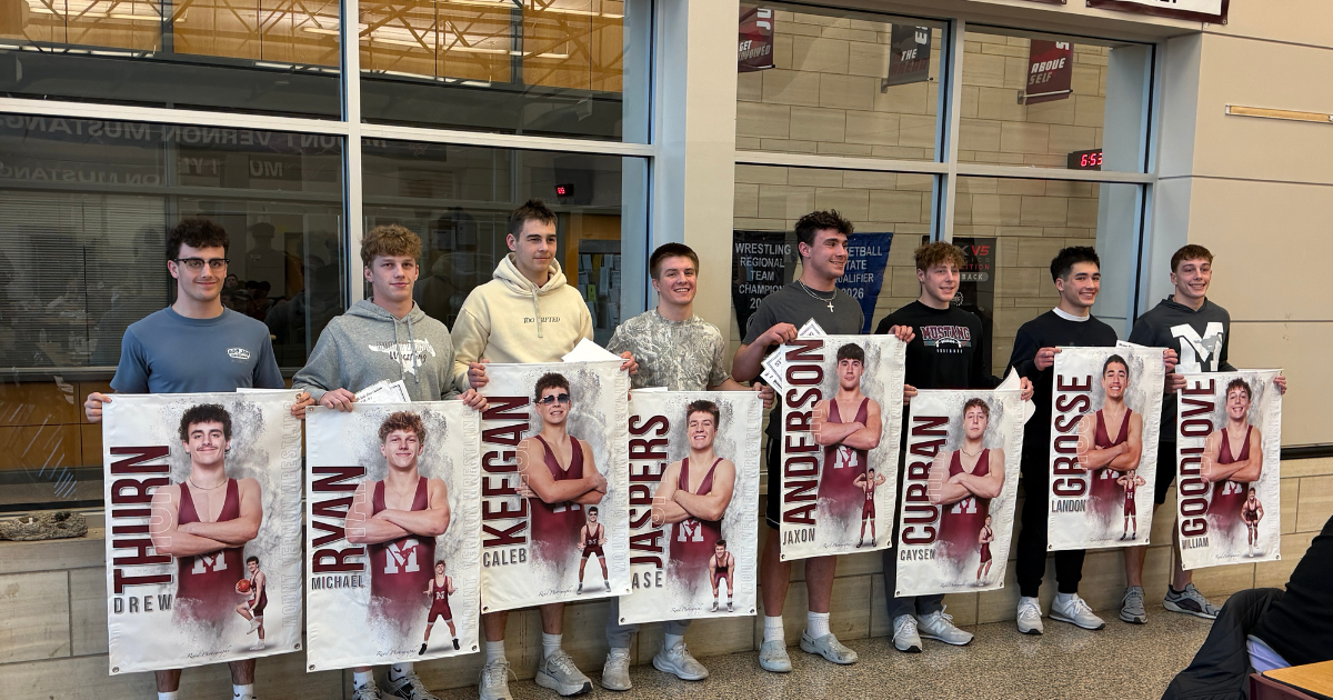 Wrestling seniors honored at the banquet March 8.